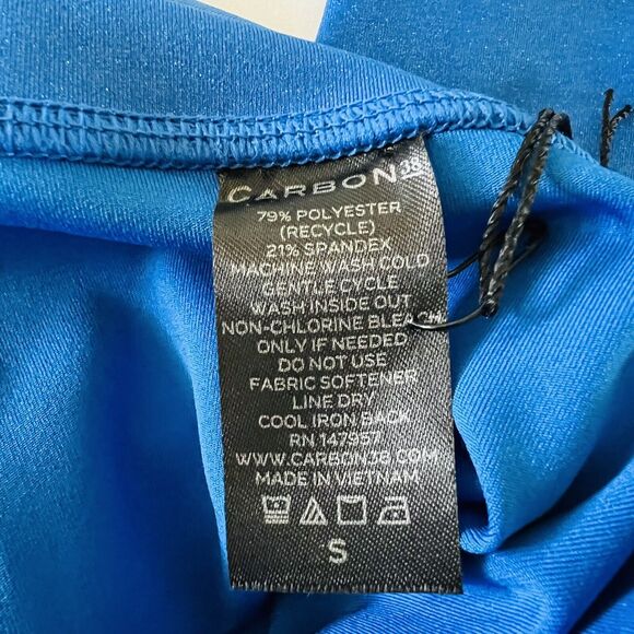 CARBON38 Solid Strong Blue High Rise 7/8 Leggings In Cloud Compression - S - Picture 6 of 7